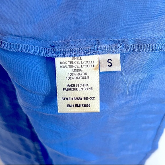 BELLA DAHL Tiered Mini Dress W/ Belt In Pacific Sea Size S NWT - Picture 7 of 11